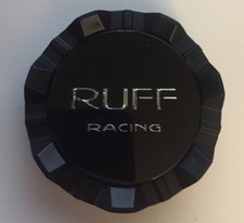 Ruff Racing Black Wheel Rim Center Cap - C124601cap Ruff Racing Black Wheel Rim Center Cap - C124601cap