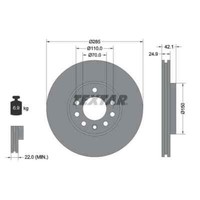 Textar 2X Bremsscheibe 92118705