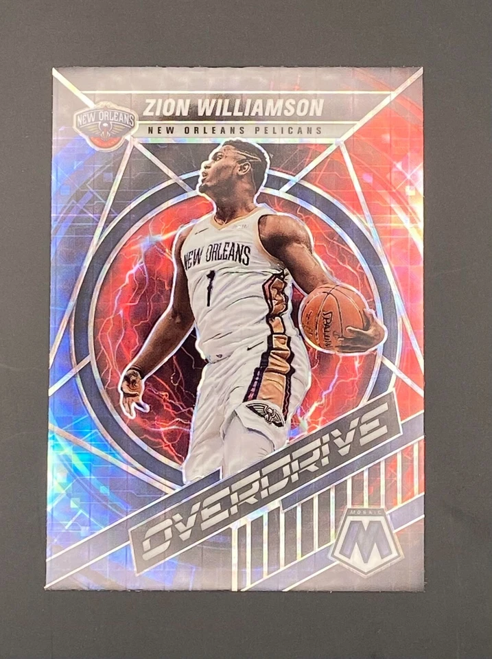 2021-22 Panini Mosaic Zion Williamson Overdrive #6 New Orleans Pelicans - Image 2 of 4