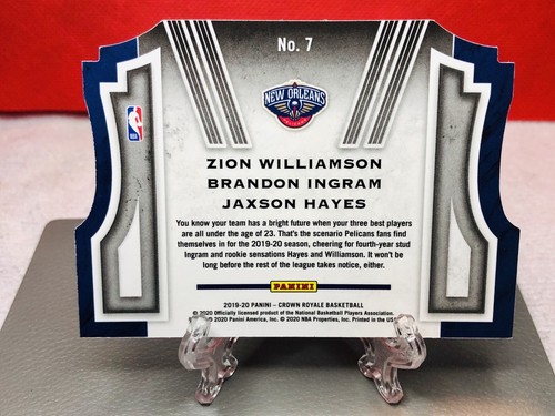 🔥 2019-20 ZION WILLIAMSON RC /25 PURPLE Crown Royale Kings Court Hayes Ingram🔥 - Picture 3 of 7
