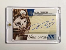 Peter Forsberg Immortal Ink 9/10 AUTO, 2019-20 SP Authentic RARE!!