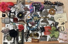 75 Vtg To Mod Hair Accessory Comb Barrette Claw Clip Pin Rhinestone Accessories