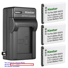 Kastar Battery Wall Charger for Sanyo DB-L80  VPC-CG20 VPC-CG20BK VPC-CG21