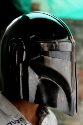 MEDIEVEL BLACK METAL MANDALORIAN HELMET STAR WARS FOR COSPLAY COSTUME