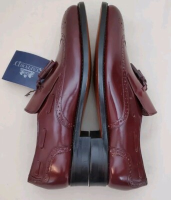 Stafford Cordovan Leather Tassel Loafers Wingtip Men display picture 1
