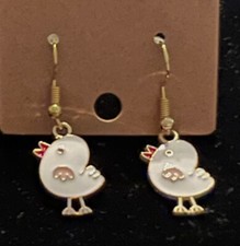 Adorable baby chicks White earrings
