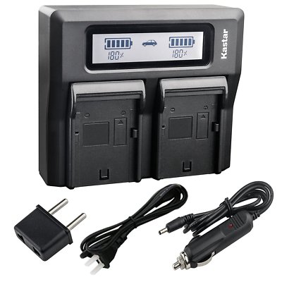 Dual LCD Charger for BLN-1 BLN1, Olympus OM-D E-M5 Mark II, PEN E-P5, PEN-F
