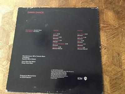 STEVE ELIOVSON & COLIN WALCOTT - Dawn Dance ~ ECM 1198 [Recorded