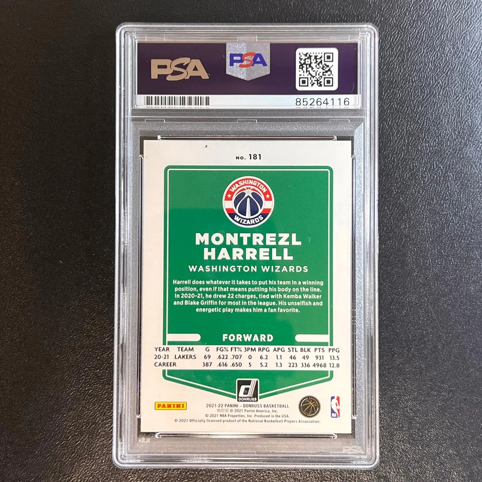 2021-22 Panini Donruss #181 Montrezl Harrell Signed Card AUTO PSA Slabbed Wizard - Image 2 of 2