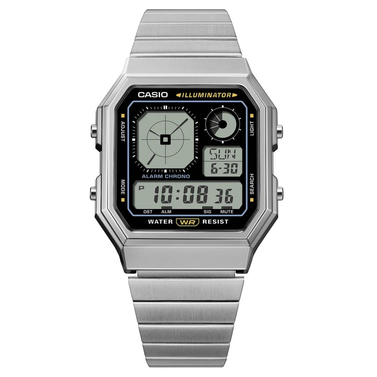 CASIO A130WE-1A Analog Display Twin graph Digital Watch Silver | eBay