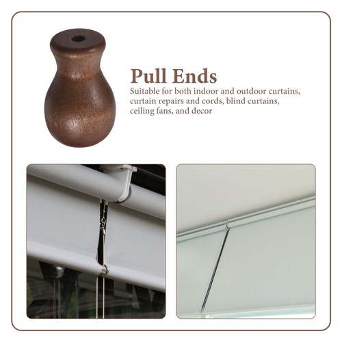 6 Pcs Window Pulls Wooden Pendant Accessories Decorative Blind Cord Ends Tassel - Picture 4 of 12