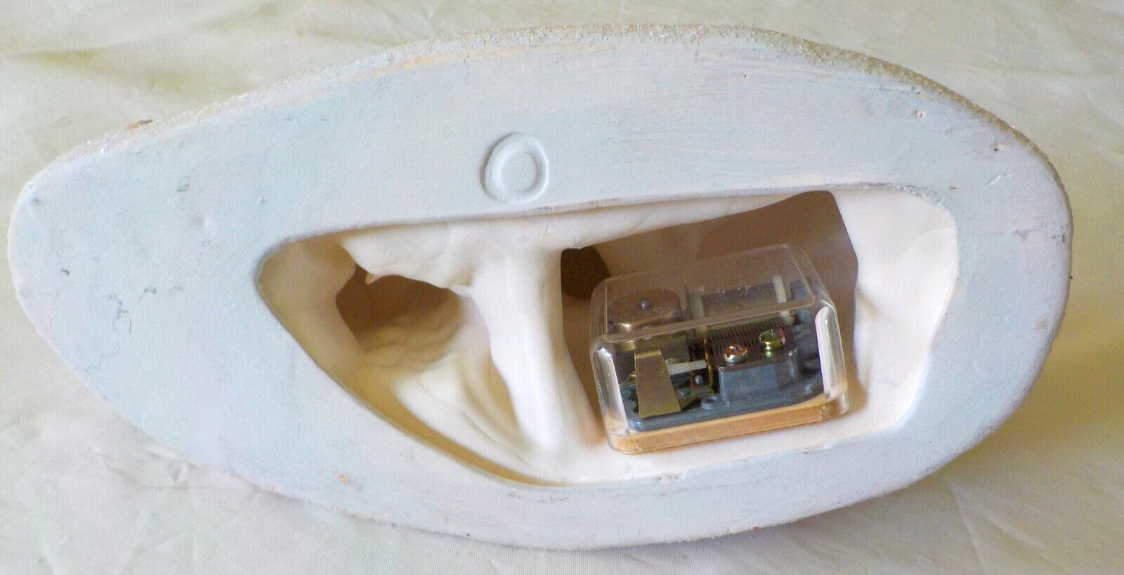 Ceramic Music Box O Christmas Tree Hobbyist Children Sleigh Horse Vintage WORKS