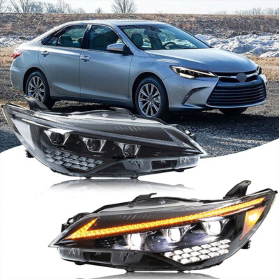 Paar LED Scheinwerfer Frontscheinwerfer DRL Blinker für Toyota Camry 2015-2017