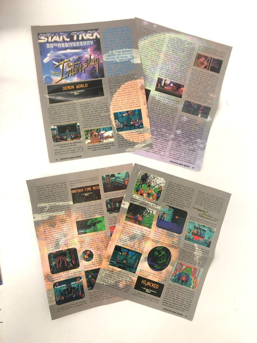 Star Trek 25th Anniversary 1991 (5) 5.25” Floppy Disks+