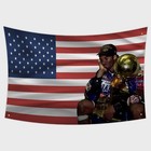 Kobe Championship Trophy American Flag | Custom 3x5 Feet NBA Tapestry Design