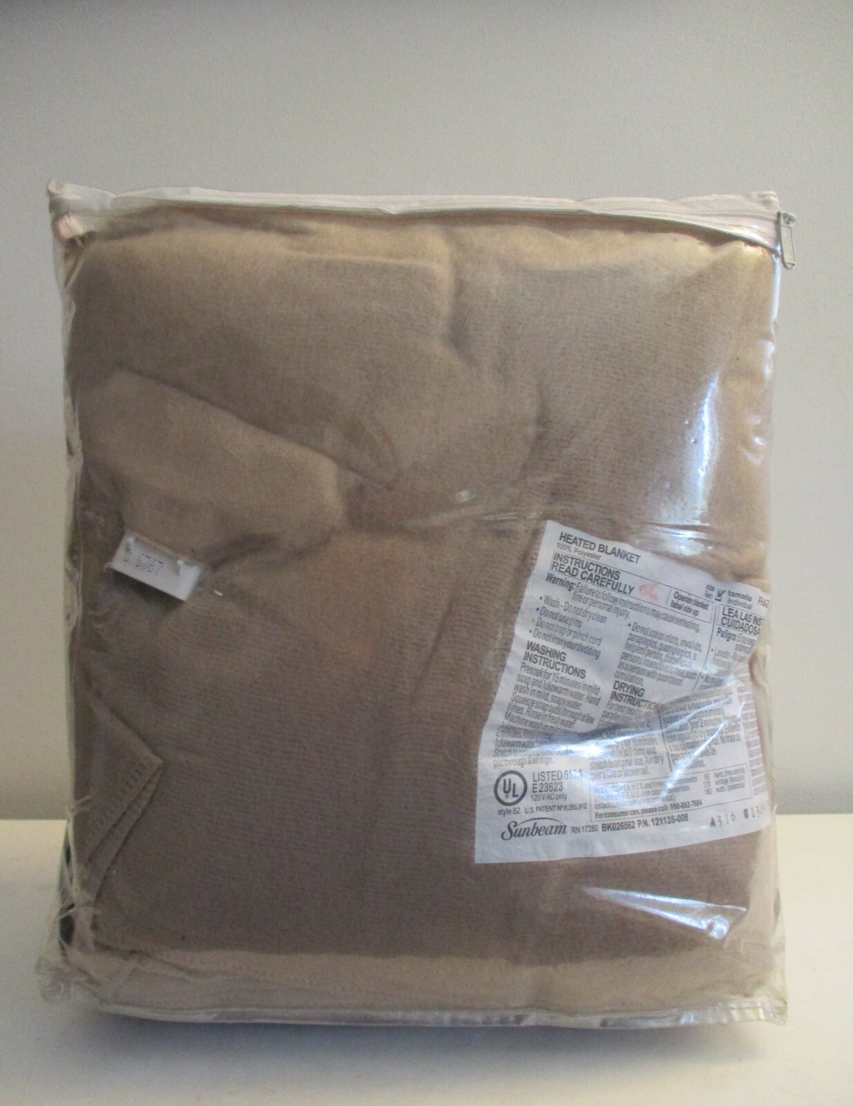 Brand New Sunbeam Arlington Heated Blanket (Twin) W Lighted Control NOS |  eBay