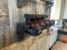 Milwaukee BATTERY HOLDER M18(5)/M12(4) HEAVY DUTY (10 Ga Steel) MADE IN AMERICA