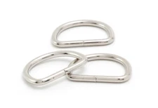 D Ring 1-1/4" (1" Inside) Non Welded Plated Loop Ring for Buckle Straps Bags   