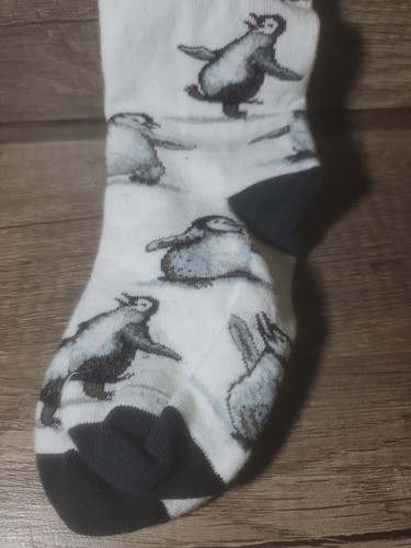 1 PAIR Penguin Print Socks Size Child 8-13 - Picture 3 of 3