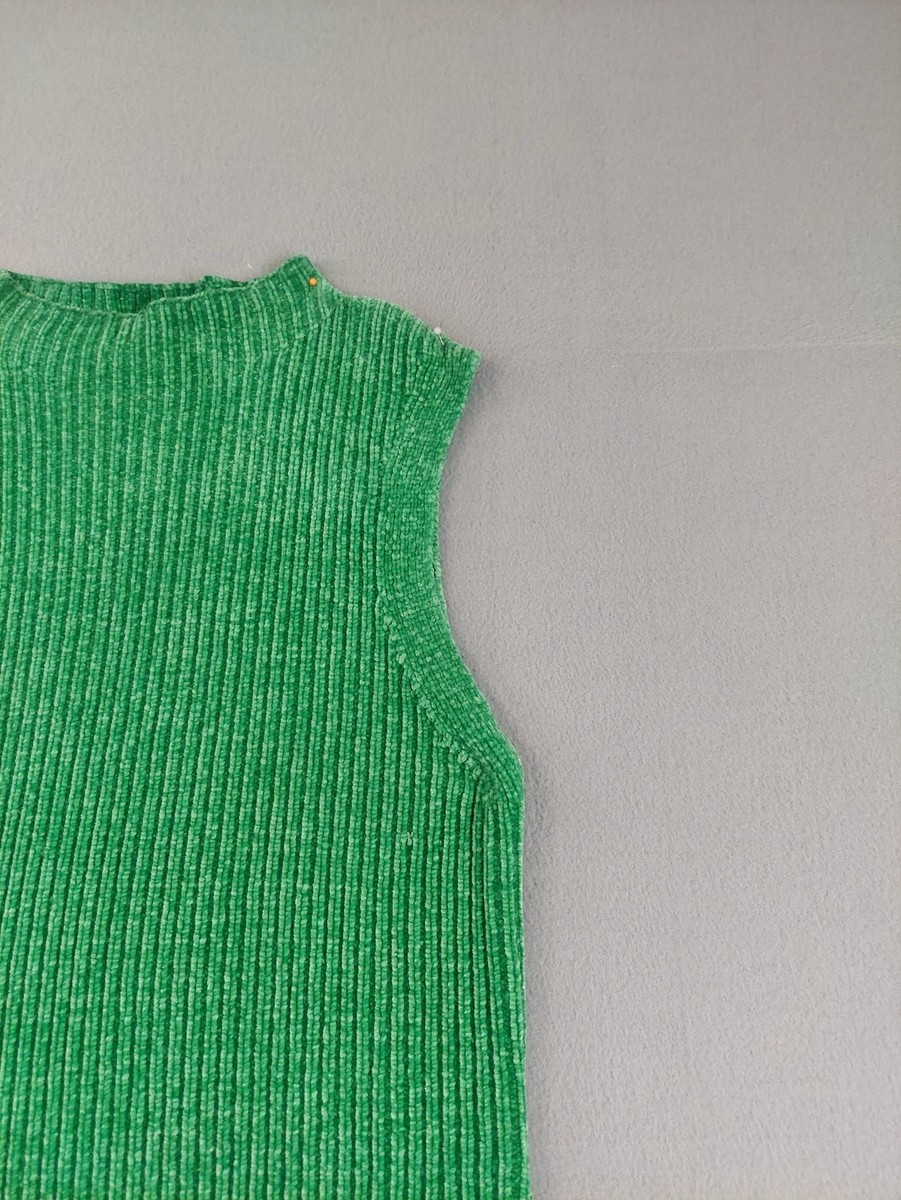 Lovers + Friends Women Sweater Dress S Green Sleeveless Mock Neck Summer Outdoor View 3
