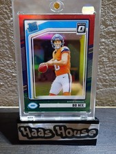 2024 Panini Donruss - Rated Rookie Bo Nix #369 Optic Preview Red Green Prizm RC