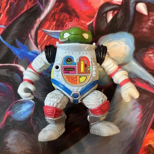 Vintage 1990 TMNT Raph the Space Cadet Astronaut Raphael Playmates Figure Loose
