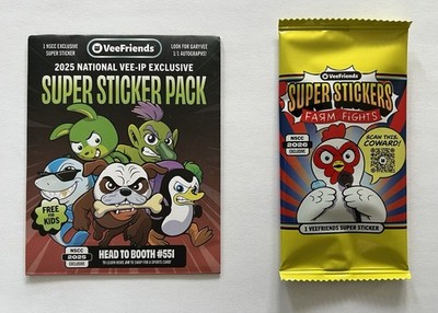 2025 & 2026 VeeFriends Super Stickers NSCC National VIP Sealed Packs Lot