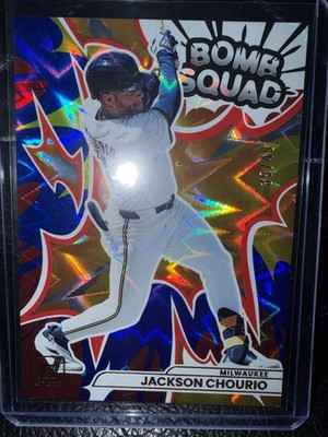 2026 Panini Donruss Jackson Chourio Bomb Squad Blue Xplosion #/49 Brewers