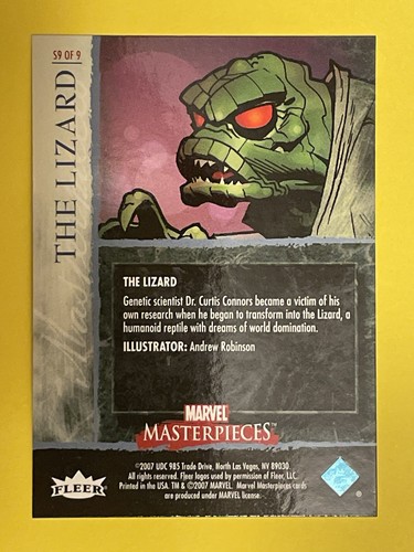 2007 Marvel Masterpieces SPIDER-MAN FOIL Chase Card Set (9) Parallel Upper Deck - Picture 19 of 19