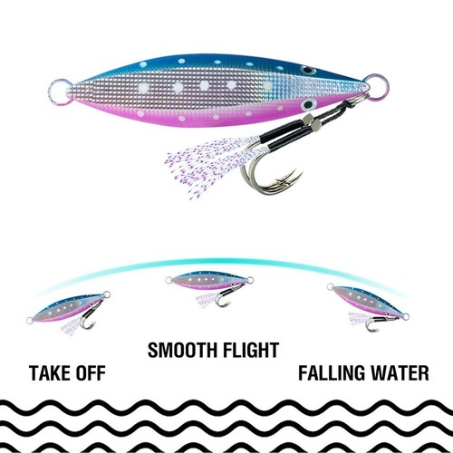 Glow in the Dark Slow Sinking Jig Köder Eisenplatte 60g 80g mit 3D Augen - Bild 10 von 17