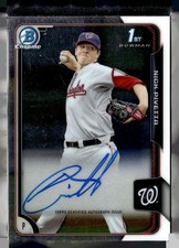 2015 BOWMAN CHROME 1ST PROSPECT AUTO NICK PIVETTA NATIONALS