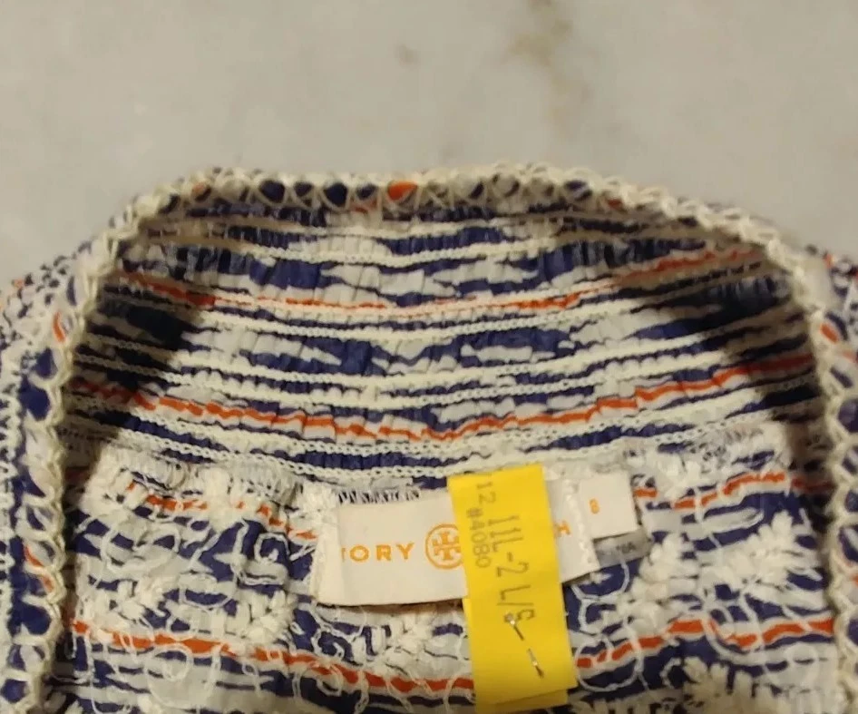 Abito donna Tory Burch manica corta elasticizzato vita 8 multicolore estivo