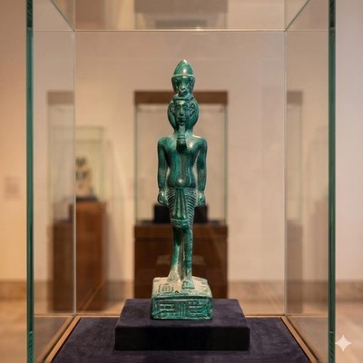 Ancient Egyptian Pharaoh Akhenaten Statue  Stone Sculpture 18th Dynasty Art