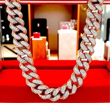 Apzzic 12MM Miami Cuban Link Chain – Iced Out CZ Diamond Choker Necklace