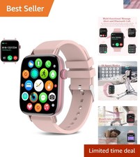 Stylish 1.9" Fitness Tracker Smart Watch with Bluetooth Calls  Sleep Monitor