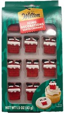 Christmas Icing Decorations Wilton Edible Cupcake Cake Topper 1pk 12pcs-SHIP 24H