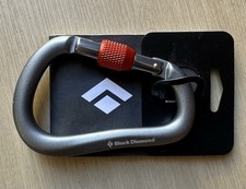 Black Diamond Gray Carabiner with Screwgate One Hand Operable Outdoor Gear
