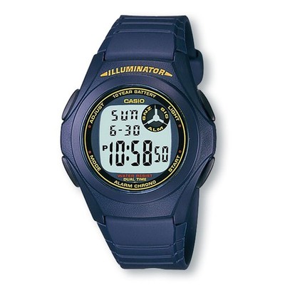 CASIO F200W-2B Men's Illuminator LCD Digital Sports Blue Watch