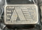 Vintage 1980 USVI Ingot Co. A-Mark 1 oz Pure .999 Silver Bar