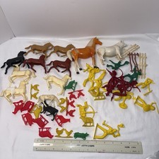 Tim Mee Vintage Western Cowboys  Indians Native American Warriors Farm Animals