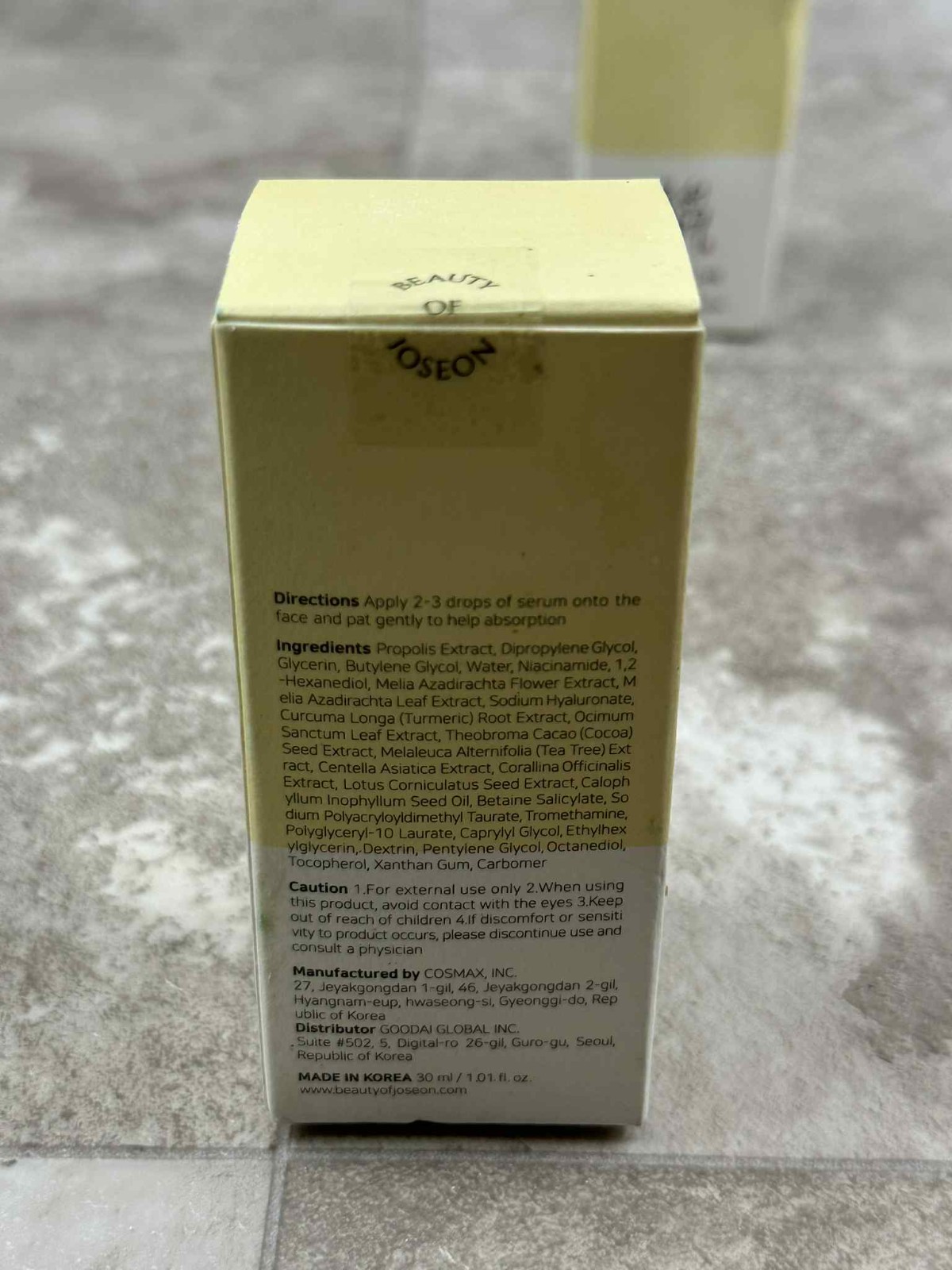 2x Bottles Beauty of Joseon Glow Face Serum Propolis niacinamide 30ml Each