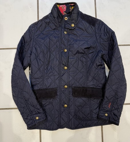JOULES MOREDALE Jacket Quilted Lined Coat Navy Blue Size 10