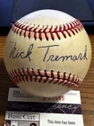 NICK TREMARK SIGNED AUTOGRAPHED ONL BASEBALL!  Dodgers!  JSA!