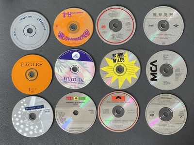 Lot Of 12 CDs Hendrix Clapton Eagles Rush Mixed Albums No Case No Artwork VG/VG+