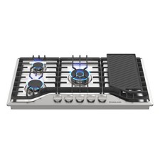 GASLAND 36 Inch Gas Cooktop 5 Burner 2-in-1 Reversible Grill/Griddle Stovetop