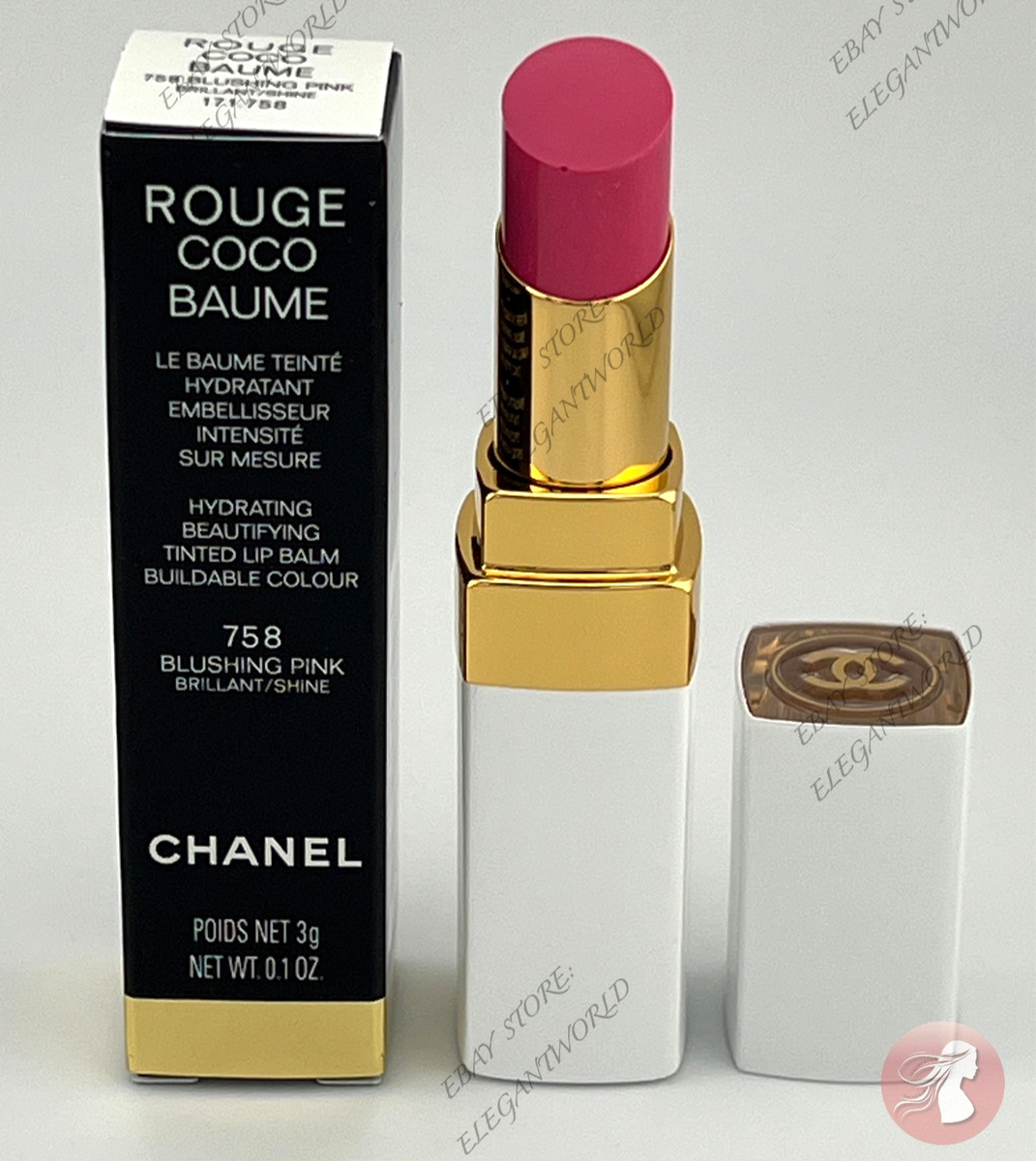 Chanel Rouge Coco Baume #758 BLUSHING PINK, 100% Authentic New In