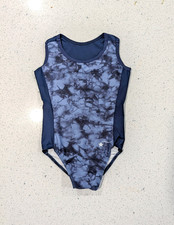 ULTRA SOFT Destira Gymnastics Dance Leotard CXS Extra Small Soft GRAY TIE-DYE