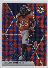 2020 Panini Mosaic Reactive Blue Mosaic Prizm Melvin Gordon III #110 1t2c