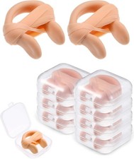 7 Pieces Swimming Nose Clip Silicone Plug Protector with Color Set 1