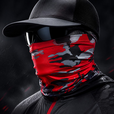 Ice Silk Motorcycle Neck Gaiter Sun Protection Mask Cooling Bandana Cycling Scar